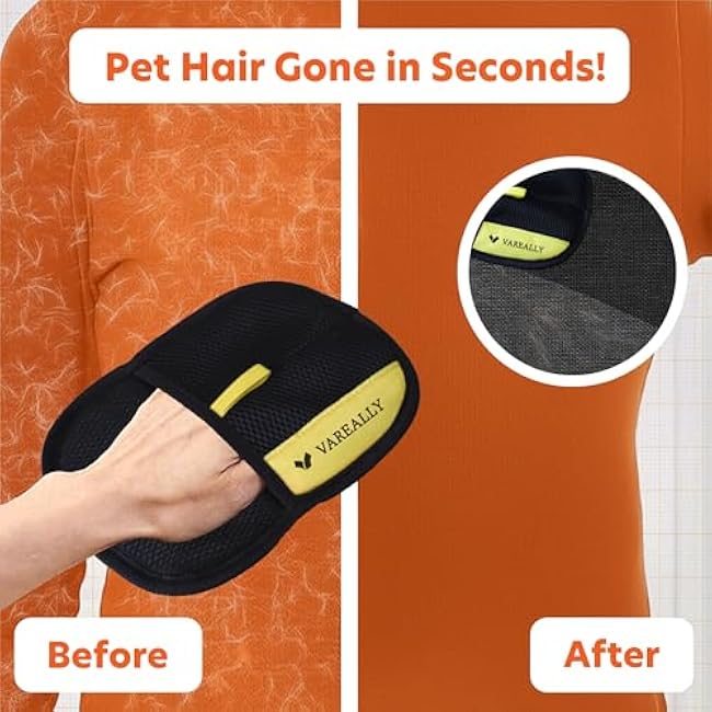 Pet Hair Removal Glove ¨C Reusable Electrostatic Grooming Gloves for Dogs & Cats ¨C Pet Hair Removal Dog Hair Remover-1u4fAcOF