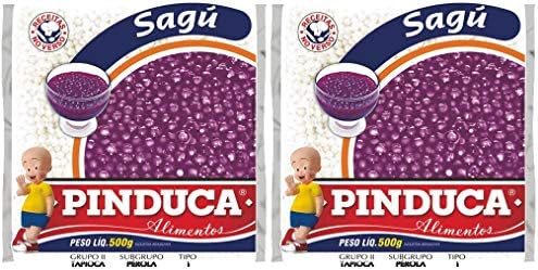 Pinduca - Sagu - Tapioca in Pearl - 17.64 Oz (PACK OF 02) | Sagu - Tapioca em Pérola - 500g …