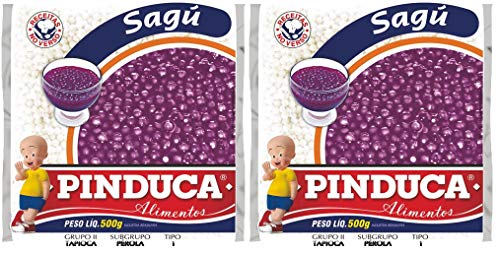 Pinduca - Sagu - Tapioca in Pearl - 17.64 Oz (PACK OF 02) | Sagu - Tapioca em Pérola - 500g …