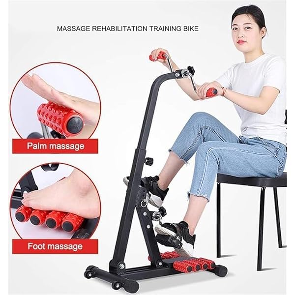 Strength Fitness Master Gym Mini Exercise Bike Portable Home Pedal Exerciser Home Gym Fitness Leg Arm Cardio Training For Pregnant Women, Elderly, Disabled, Men, Physio Bike,Black - Image 5