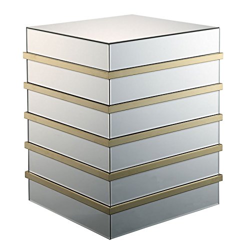 Acme Furniture End Table, Mirrored And Gold #TOP10