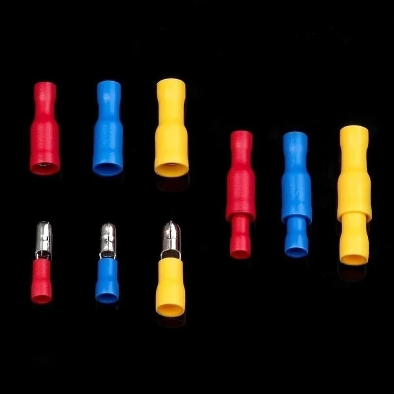 Terminales eléctricos Conector de Cable aislado, engarce eléctrico, juego horquilla con anillo a tope pala, terminales enrollados eléctricos, Kit surtido(1200PCS)