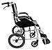 Karman Healthcare S-2501 Ergonomic Ultra Lightweight Transport Chair, Pearl Silver, 18