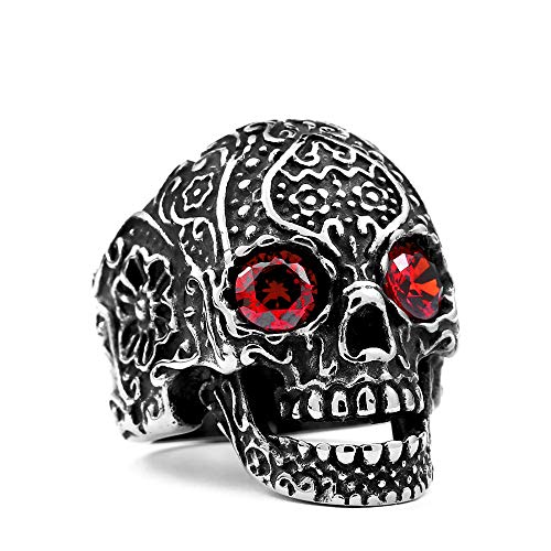 Image of Genuine Stainless Steel Ring Jewelry for Men Fashion Punk Biker Skull Rings