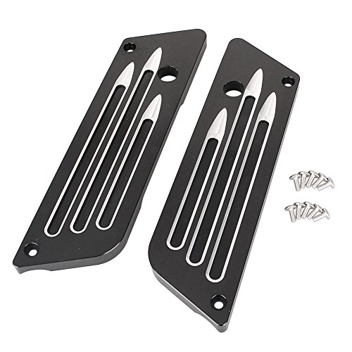 Cubiertas de Pestillos para Alforjas de Motocicleta Compatibles para Touring Street Glide Road King 1993-2013 Negro miniatura 7
