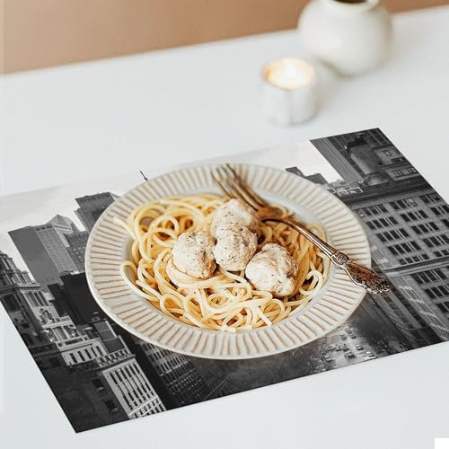 Sets de table New York anti-tache en PVC pour protéger votre table - 8