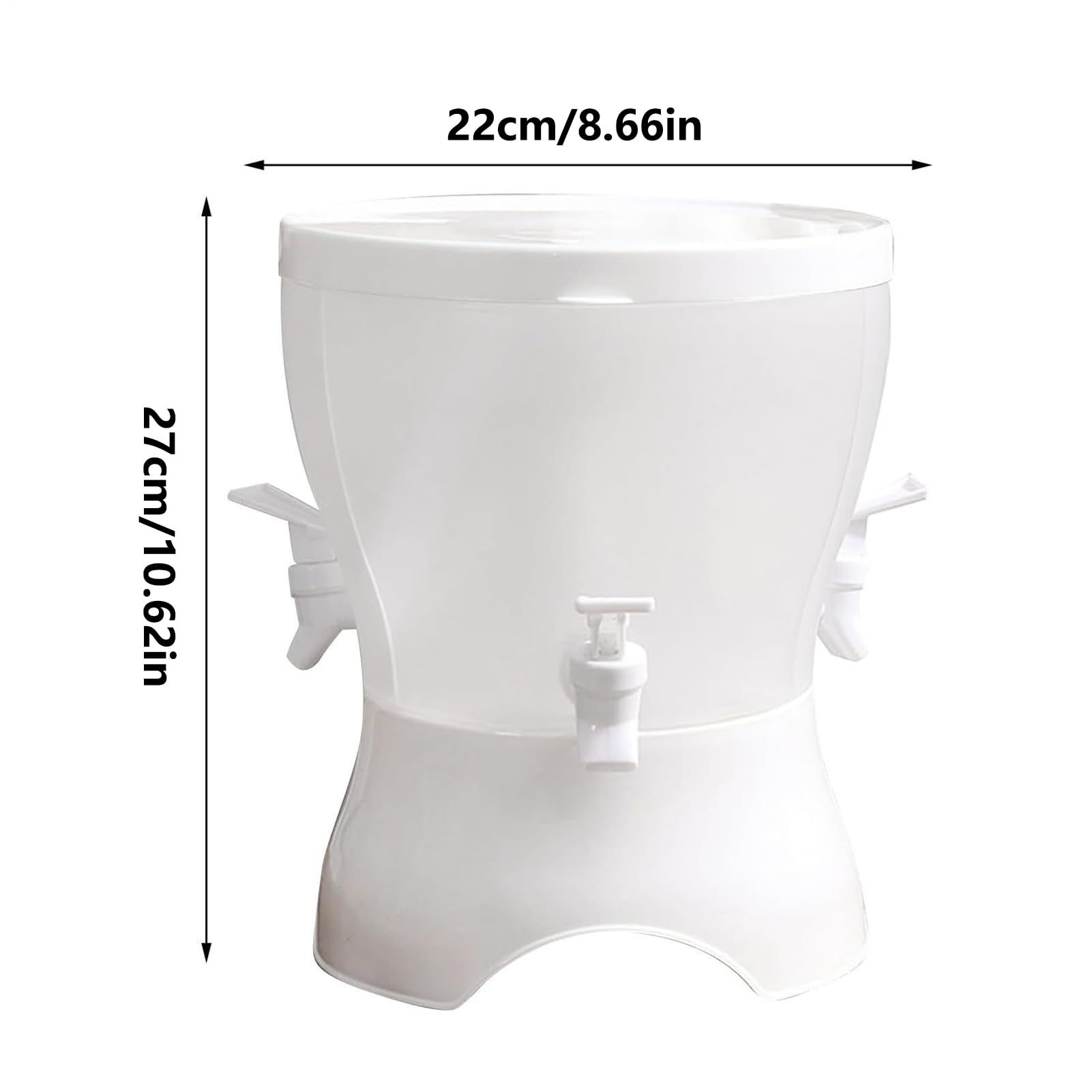 Dispenser per Bevande - Distributore Succo 5.3L per Feste | Caraffa a 3 Scomparti con Rubinetto, Contenitore Rotante Antigoccia per Tè Freddo Limonata Succhi Caffè Freddo