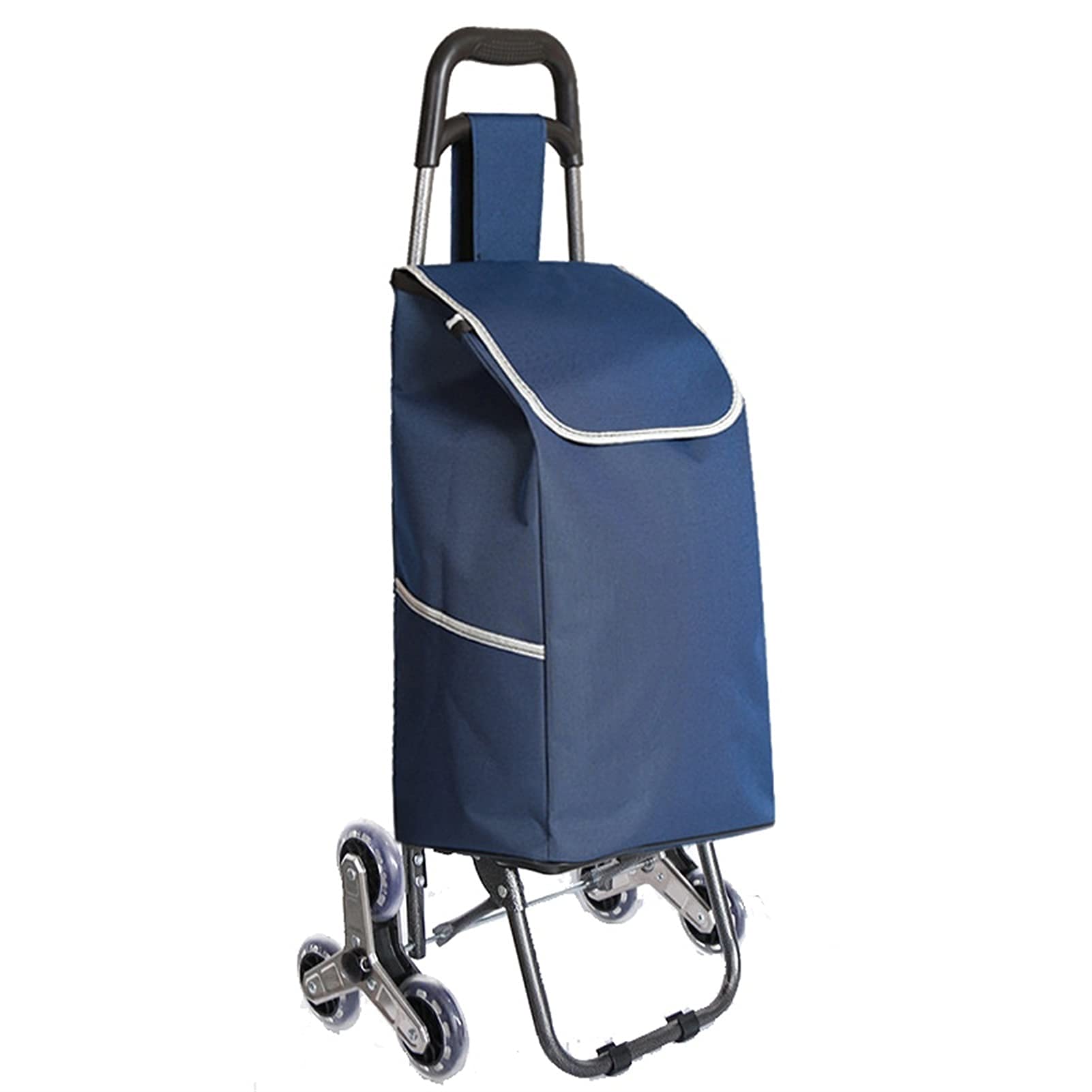 OLSKFUH Shopping Cart Climbing Shopping Cart Foldable Shopping Trolley Heavy Duty Grocery Cart With 2 Wheels For Grocery Laundry Book Travel Grocery Cart,