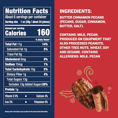 Image of PLANTERS Butter Cinnamon Pecans, Kettle Cooked Limited Edition, 5.5 Oz Bag