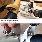 6 Pcs Hair Curling Torsion Spring Double Curling Iron Replacement Springs Diameter 1.3 mm/0.05 inch Length 30 mm/1.18 inch Perm Rods Stainless Steel Hair Curling Accessories