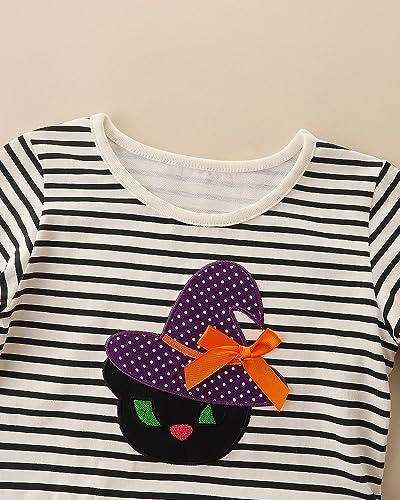 Freelu Girls' Cotton Casual Longsleeve Party Dresses Special Occasion Cartoon Print Dress thumb #2