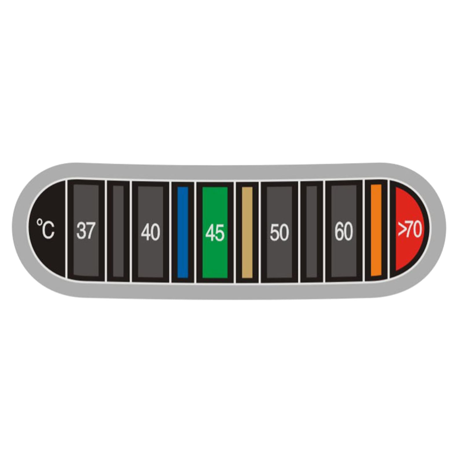 Color Temperature Display Stickers for Metal Milk Cup Adhesive Bottle Thermometers Strips Coffee Thermometers Sticker High Viscosity Temperature Label
