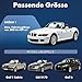 WALSER Abdeckplane Auto All Weather, Abdeckplane wasserdicht, 100% wetterfeste Auto Abdeckung, Autoabdeckung Outdoor, Abdeckung wasserdicht, Autoplane Vollgarage Größe 1 PKW Silber