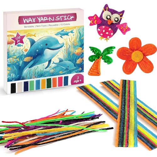 Bofoho 120PCS Wax Sticks for Kids Travel-Friendly Craft Sticks
