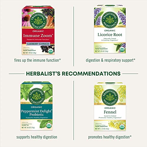 Traditional Medicinals Tea, Organic Throat Coat Lemon Echinacea, Supports Throat Health & Immune Fuction, 16 Tea Bags - Thumbnail 6