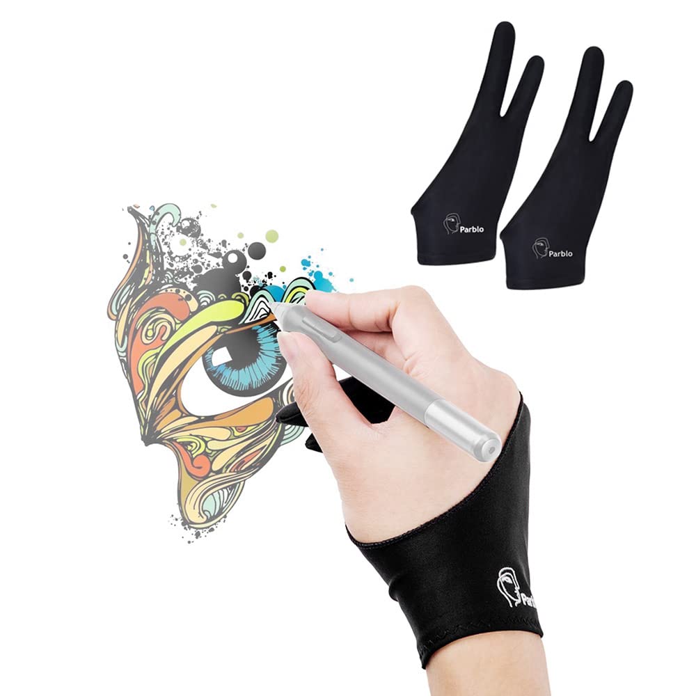 Parblo PR01 Drawing Glove 2Pack,Digital Drawing Glove Artist Glove Two