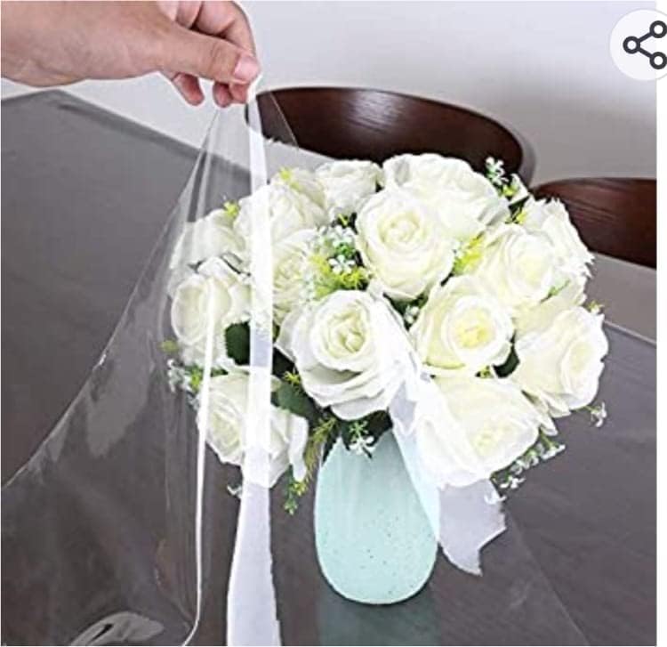 Fully Transparent Crystal Clear Oval Table Cover-Table Protector - Heavy Duty Vinyl PVC Plastic – 100% Water Proof – Oil Spill Proof (Clear-Without lace Edges, 60"X104" inches, Pack of 1)