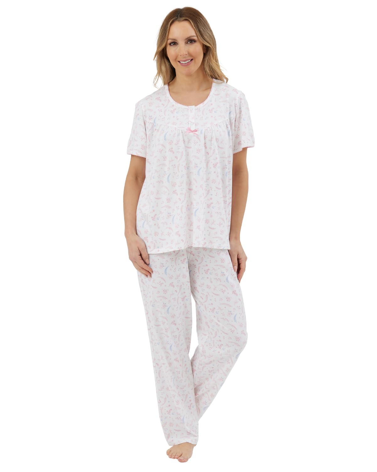 Slumber Hut Women's Harvest Floral - Pink Harvest Floral Jersey Pyjamas Ma44300 Pink 20-22