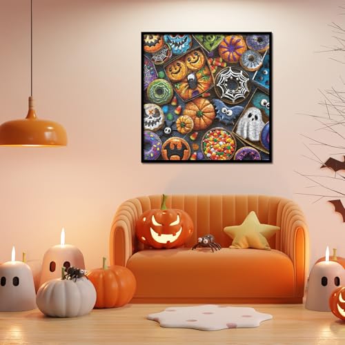 Halloween Candy Donut Puzzle for Adults 1000 Pieces, Holiday Autumn Pumpkin Jigsaw Puzzle, Fall Cookie Ghost Spider Puzzle - image 6