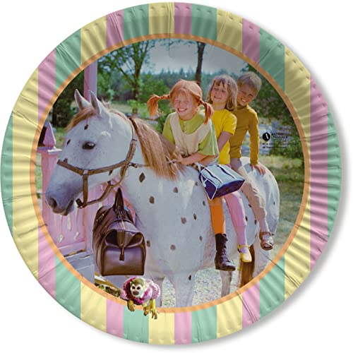 DH-Konzept Pippi Langstrumpf-Teller 8 Stück // Kindergeburtstag Pippi...
