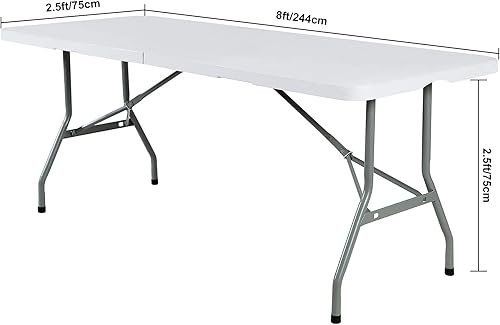 Miniatura 2 de Paquete de 2 fundas de mesa impermeables de elastano de 8 pies, 8 pies, impermeables, para fiestas, bodas, banquetes y eventos (fucsia)