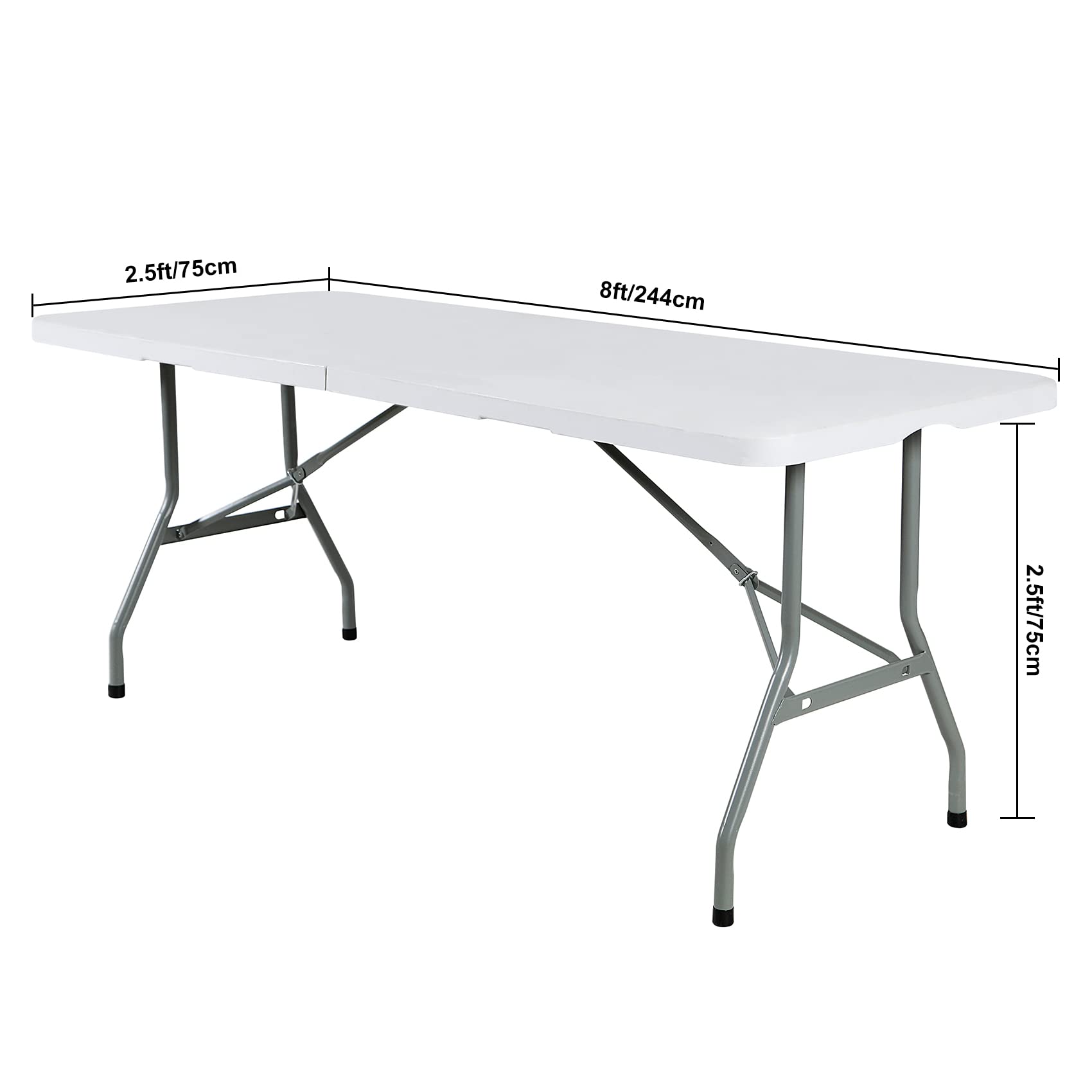 eccwai Spandex 8ft Waterproof Table Cover for Party,Wedding, Banquet, and Events(Royal Blue)