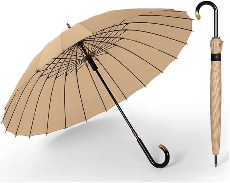 Golf Umbrella with J Handle Windproof Classic Stick Wedding Cane Umbrella Reinforcement Umbrella for Women and Man Golf Umbrella for Adults Men Women