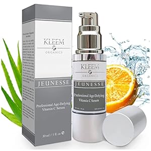 Kleem Organics Vitamine C Serum voor Gezicht met Hyaluronzuur en Vitamine E – Anti-aging Gezichtsserum om Collageen te Stimuleren, Rimpels, Donkere Vlekken en Schade Door de Zon te Verminderen – 30ml