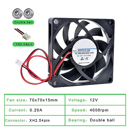 Ventilateur 70mm 12V Double Ball P7015 pour châssis et routeur - 3