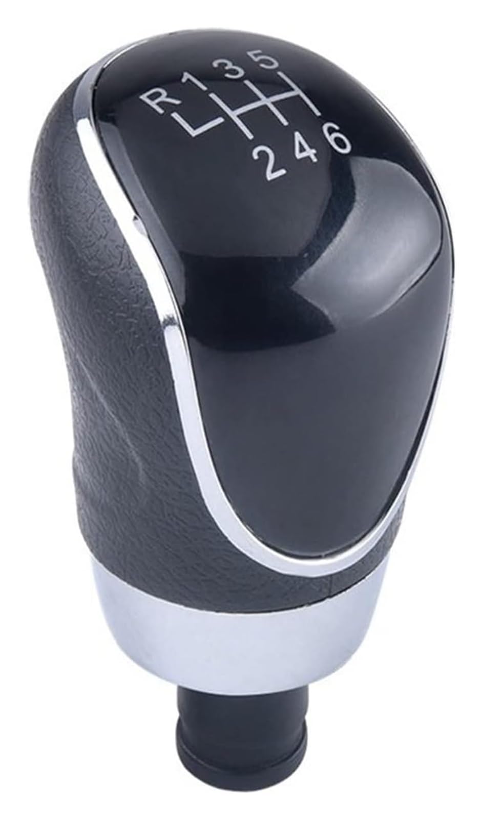 Jsrvqkms S6black Car Gear Knob For Focus 2 Mk2 Fl Mk3 Mk4 Mk7 For Mondeo For Galaxy Manual Silver Black Gear Shift Knob 5 6 Speed Gaiter Boot(S6black)