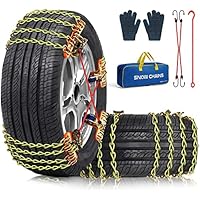 8-Pack Pltmiv Adjustable Thickening Tire Snow Chains only .99: eDeal Info