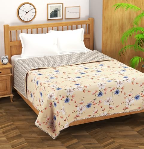 Image of HOMEKART Super Soft Cotton Printed Dohar |AC Blanket| Quilt /Duvet for Single Bed 60x86in, 250 GSM -Value Pack Bulk Bedding Set for Hotels, Hostels, PGs & Wholesale Ideal for Diwali Gifting- Pack of 10