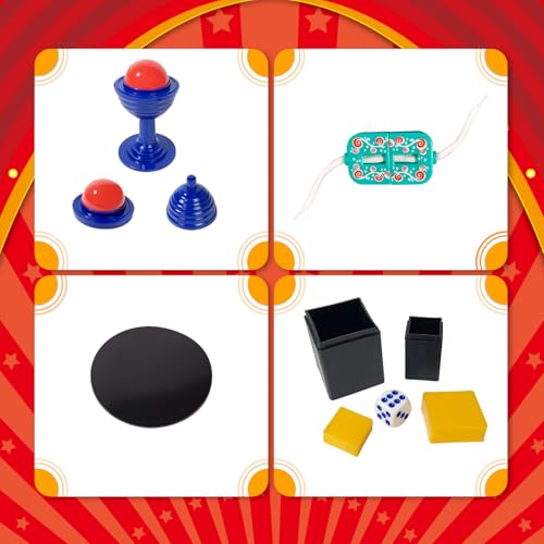 Kit mágico para niños Heyzeibo con disfraz de mago y accesorios de trucos 7