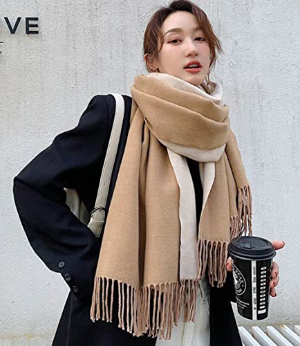 LA-Hazel マフラー レディース 人気 カシミヤタッチ ストール 大判 冬 マフラー クリスマスプレゼント 両面 使える ギフトボックス付き 肌触り良い ストール 大判 秋冬 厚手 暖かい 可愛い マフラー の商品画像 5