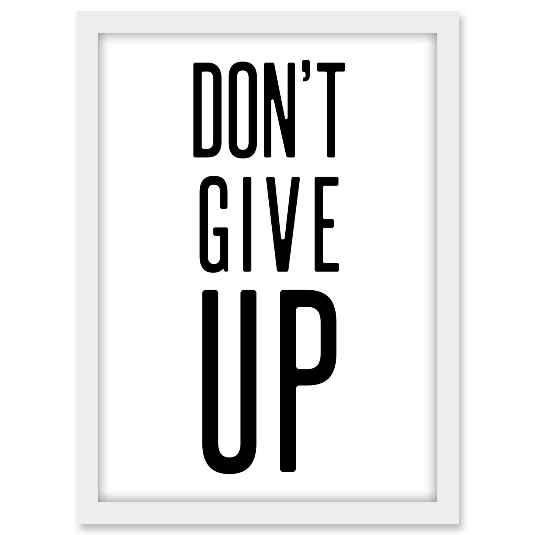 Artery8 Exercise Inspiration Don't Give Up Exercise Work Out Motivation Gym Aesthetic Artwork Framed A3 Wall Art Print