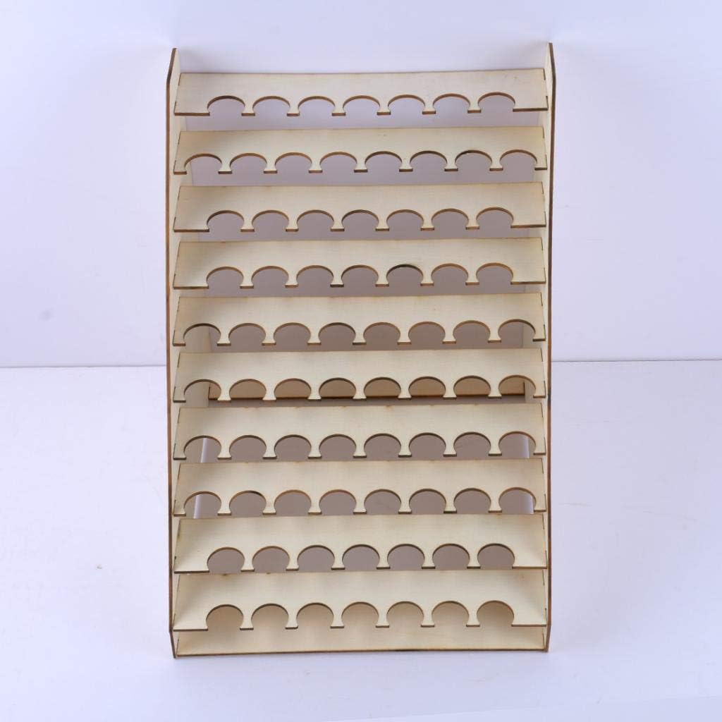 2pcs Wooden Paint Rack epoxy Tools Storage Box Organizer Holder 75 Holes