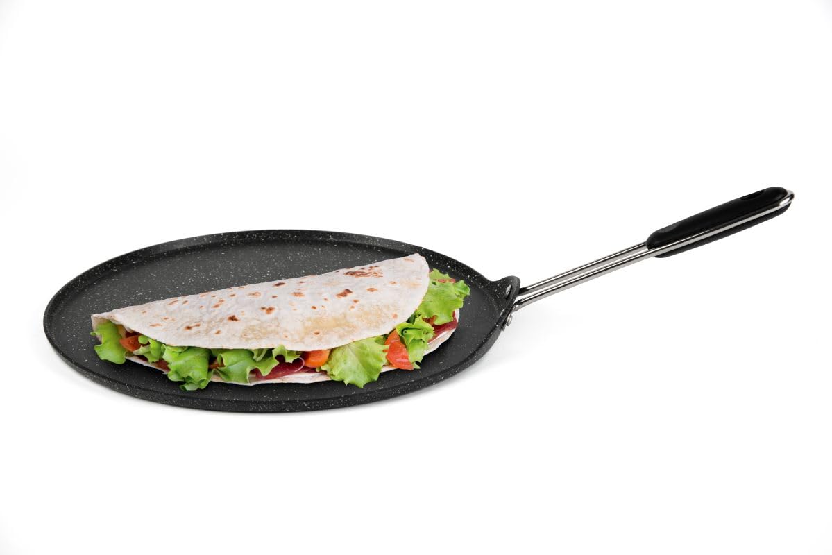 Excelsa Disco Cook Piastra Multiuso, Antiaderente, 34 cm, Alluminio Forgiato, Manico in Acciaio