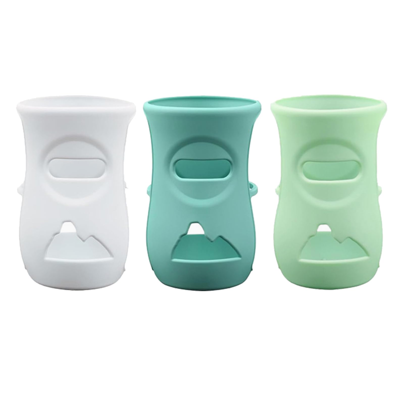 of 3pcs / 1pc Protective Silicone Covers for Glass Bottles Shatter Proof Holder Case Sleeve 120 / 240ml Bottle Holder Case — view 19