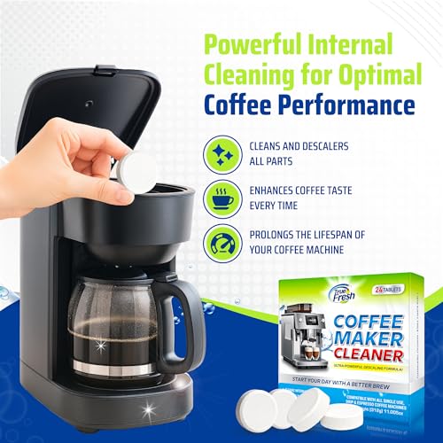 True Fresh Coffee Machine Descaler & Cleaner Tablets - 24 Count, 1 Year Supply, Deep Clean, Removes Limescale & Hard Water Buildup, for Keurig, Nespresso, Breville, Delonghi, Ninja, Miele, Jura Makers — view 2