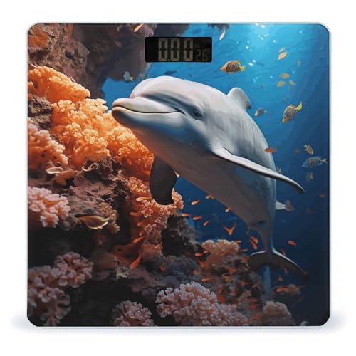 Báscula digital de vidrio templado Dolphin On Coral miniatura 1