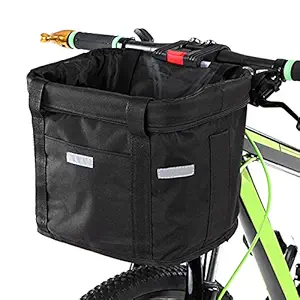 KKmoon-1 Bicycle Front Basket Removable WateRP Accessoriesroof Bike Handlebar Basket Pet Carrier Frame Bag