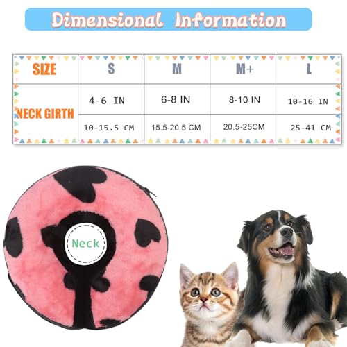 Yzalen Aufblasbare Halskrause Hund Katze, Aufblasbare Hundekragen Hund Weich, Einstellbar Schutzkragen Hunde, Halskrause Katze,Kragen für Hunde Nach Op Wiederherstellung (Rosa, L)