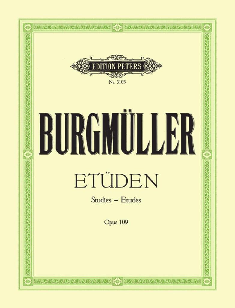 0343　No.3103　BURGMULLER　18 CHARACTERISTI Burgmüller: 18 Characteristic Studies, Op. 109 (Alfred