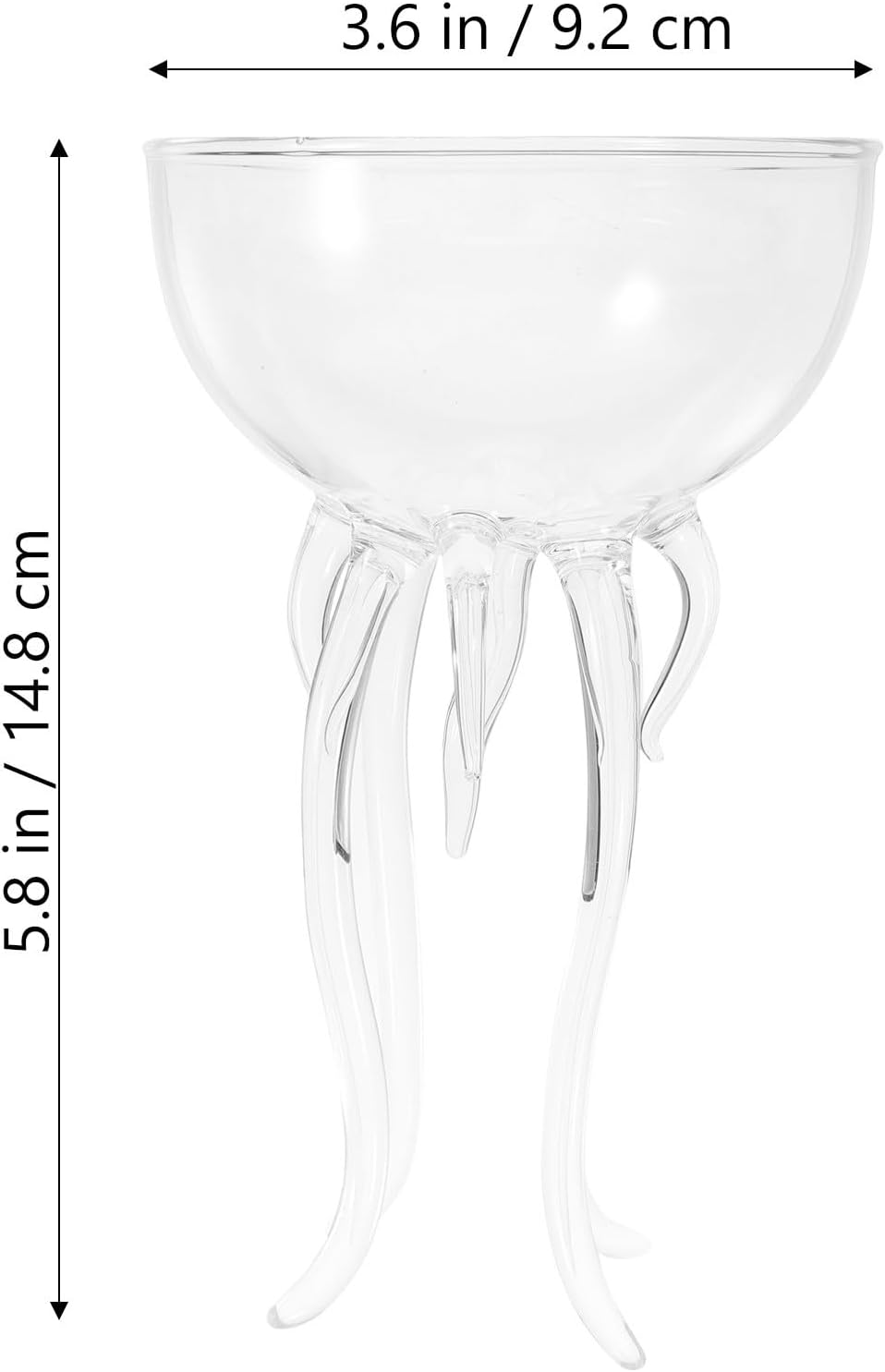 Uonlytech Octopus Glass Goblet 150ml Glass for Cocktail and Red Wine Use
