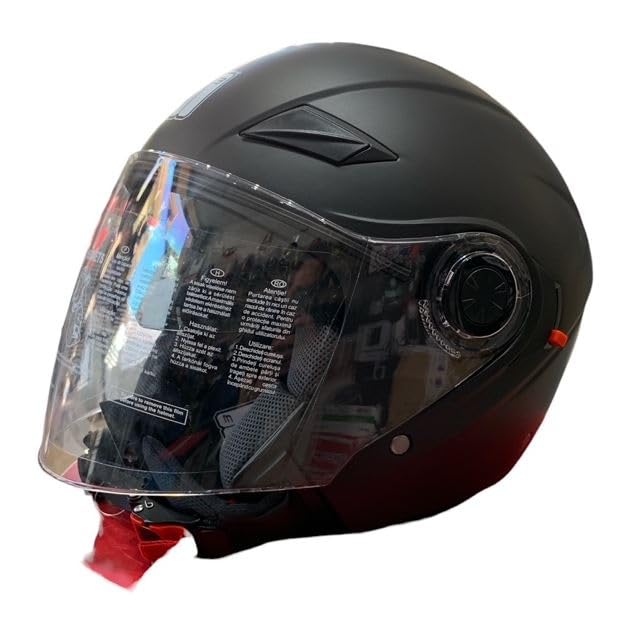 SICUREZZA STRADALE MOTOCUBO JOKER NERO OPACO S - casco jet con doppia visiera