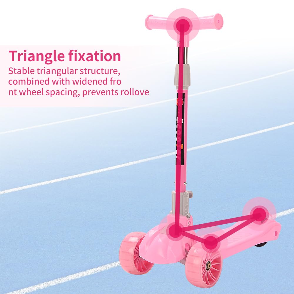 Trottinette Enfant - Lumineux - Pliable - 3 Roues - Ajustable - Jusqu'à