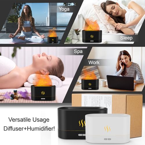 Diffuseur d'air design avec effet feu LED et arrêt automatique - 8