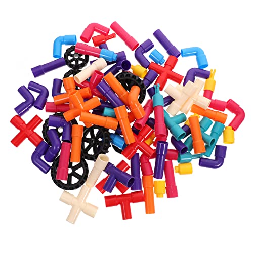 UPKOCH 1 Juego Bloques De Tubería Bloques De Juguete Apilando Juguete Bloques De Construcción De Cerraduras De Tubo Juguete De Aprendizaje Temprano Juguetes De Tubo El Plastico