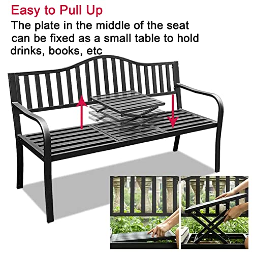 Banc de parc en métal modulable avec dossier ergonomique - 5