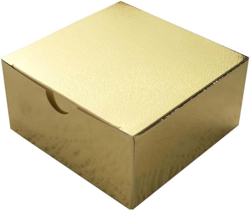 Miniatura 7 de Efavormart - 100 cajas doradas para tartas de 4 x 4 x 2 pulgadas para dulces, cajas de regalo de fiesta, para despedida de soltera, boda, fiesta
